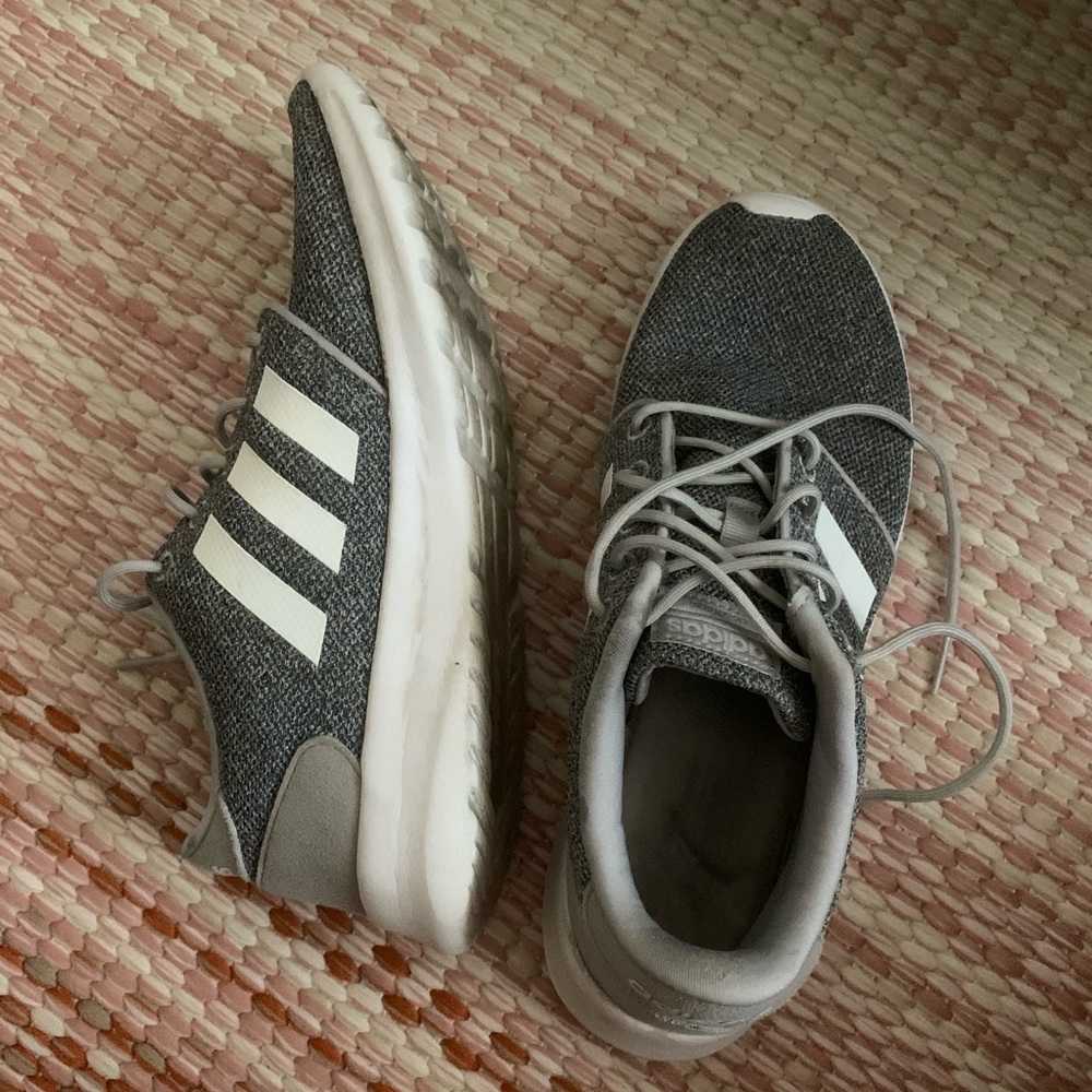 Women’s grey and white Adidas cloud foam size 7.5